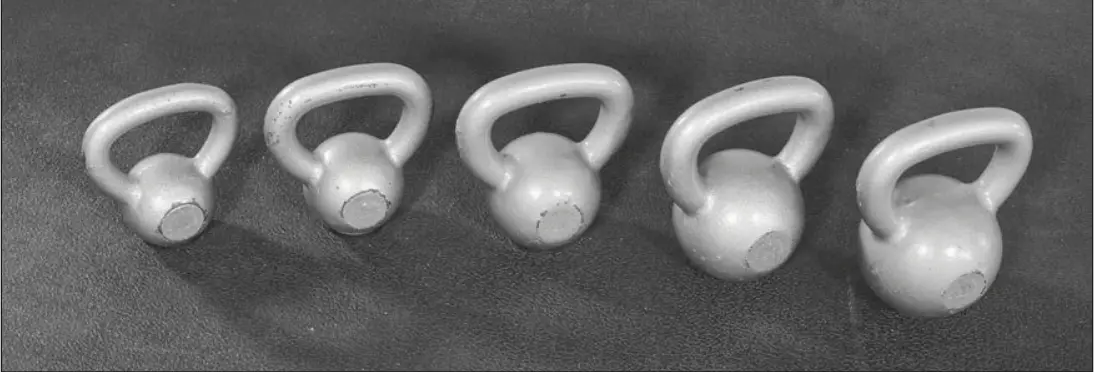Figure 2.1 Cast-iron classic kettlebells.