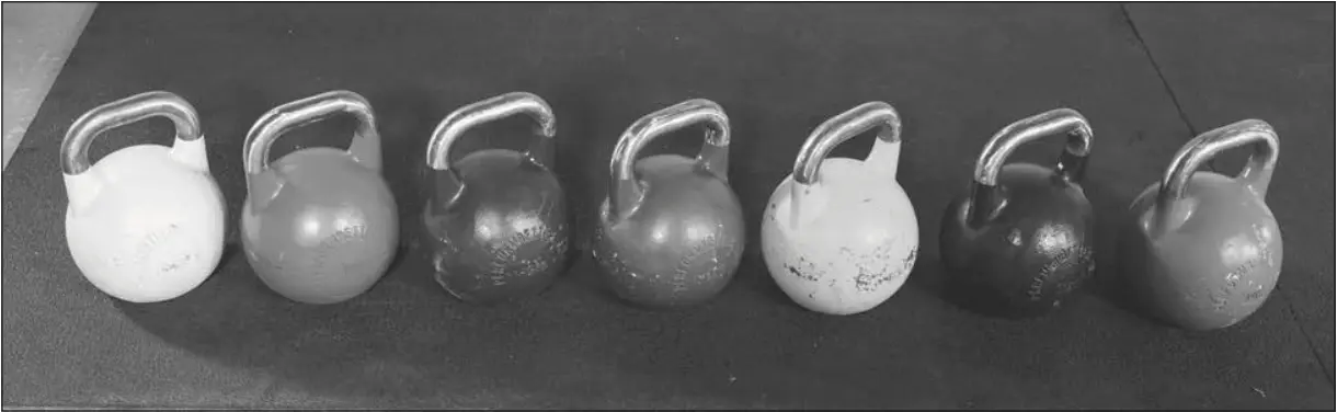 Figure 2.2 Competition kettlebells.