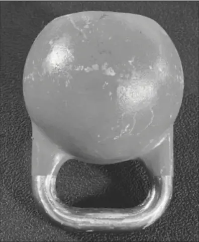 Figure 2.8 A standard kettlebell will have sufficient space for you to fully insert your hand into the handle.