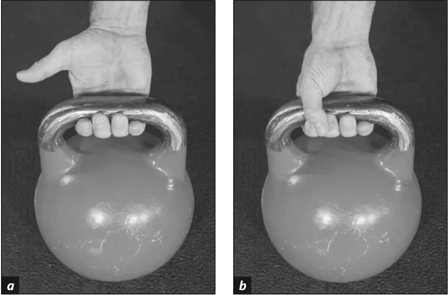 Figure 6.1 proper kettlebell grip.