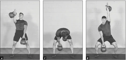 Figure 8.10  Double Alternating Snatch: One-Count Variation.
